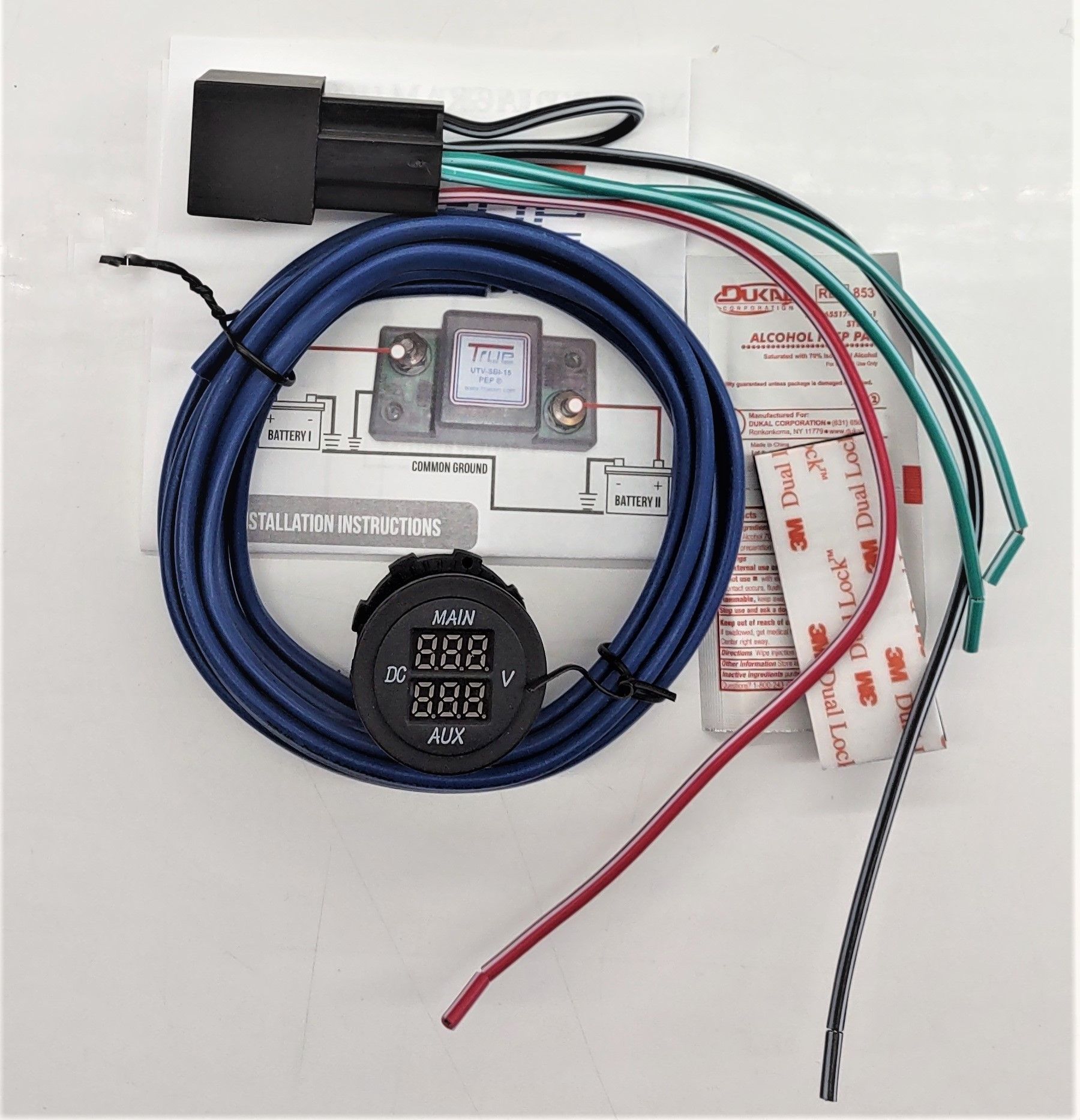 True® Single Meter Dual Display 12v Dual Battery Voltage Meter – Gauge